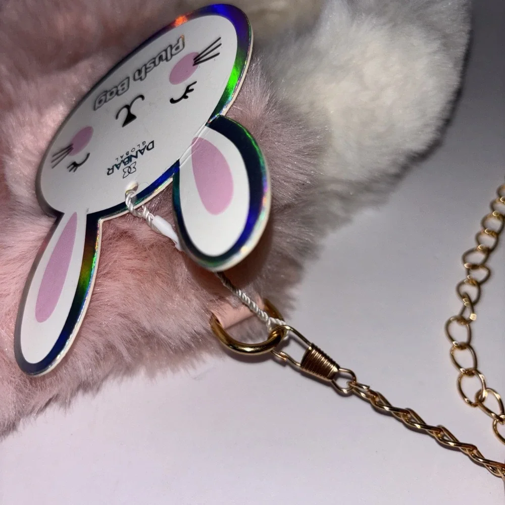 Danbar Global Plush Bunny Rabbit Child's Purse Chain Strap Bag NWT